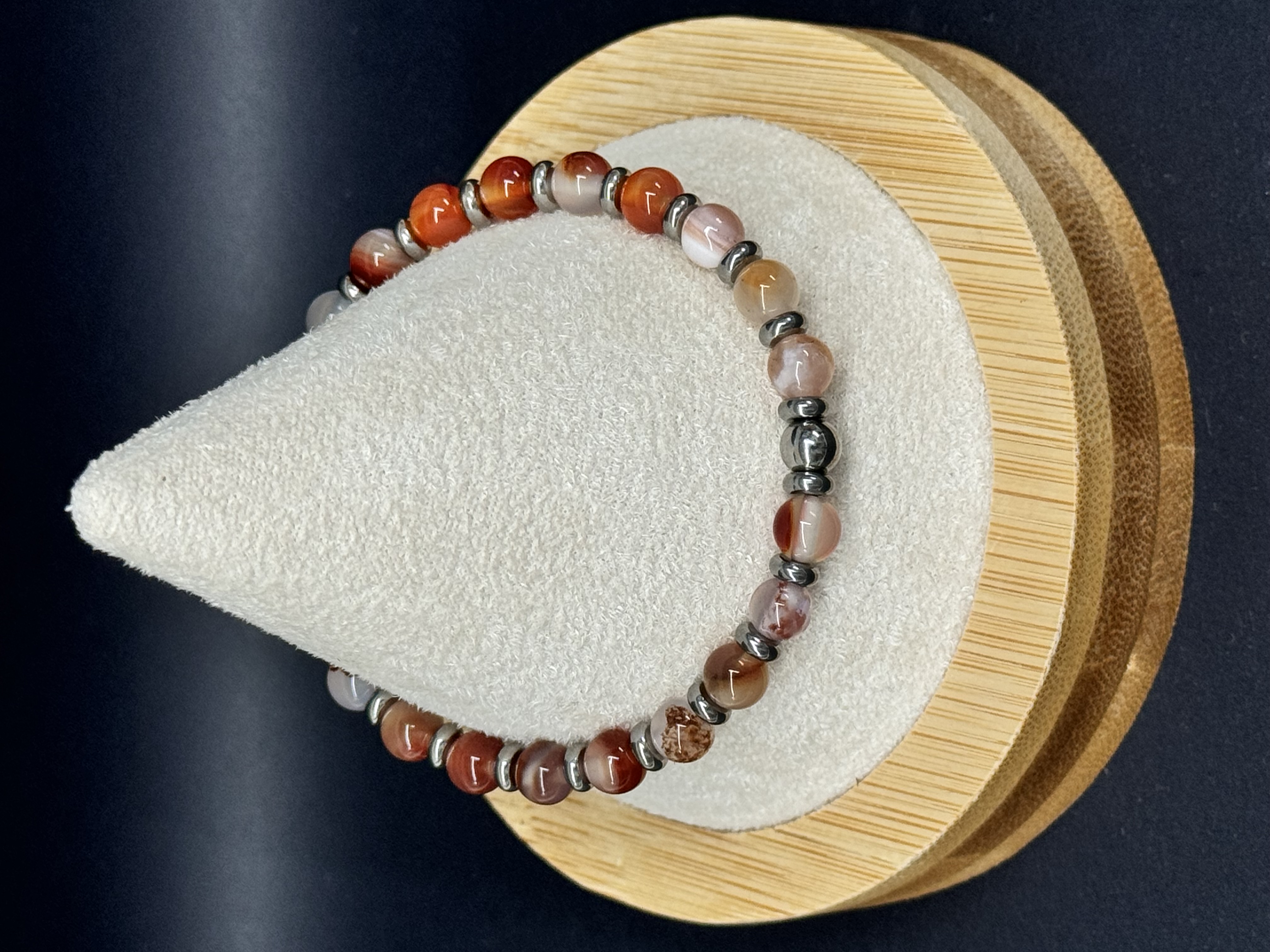 Bracelet de Sardoine 6mm en pierres naturelles 