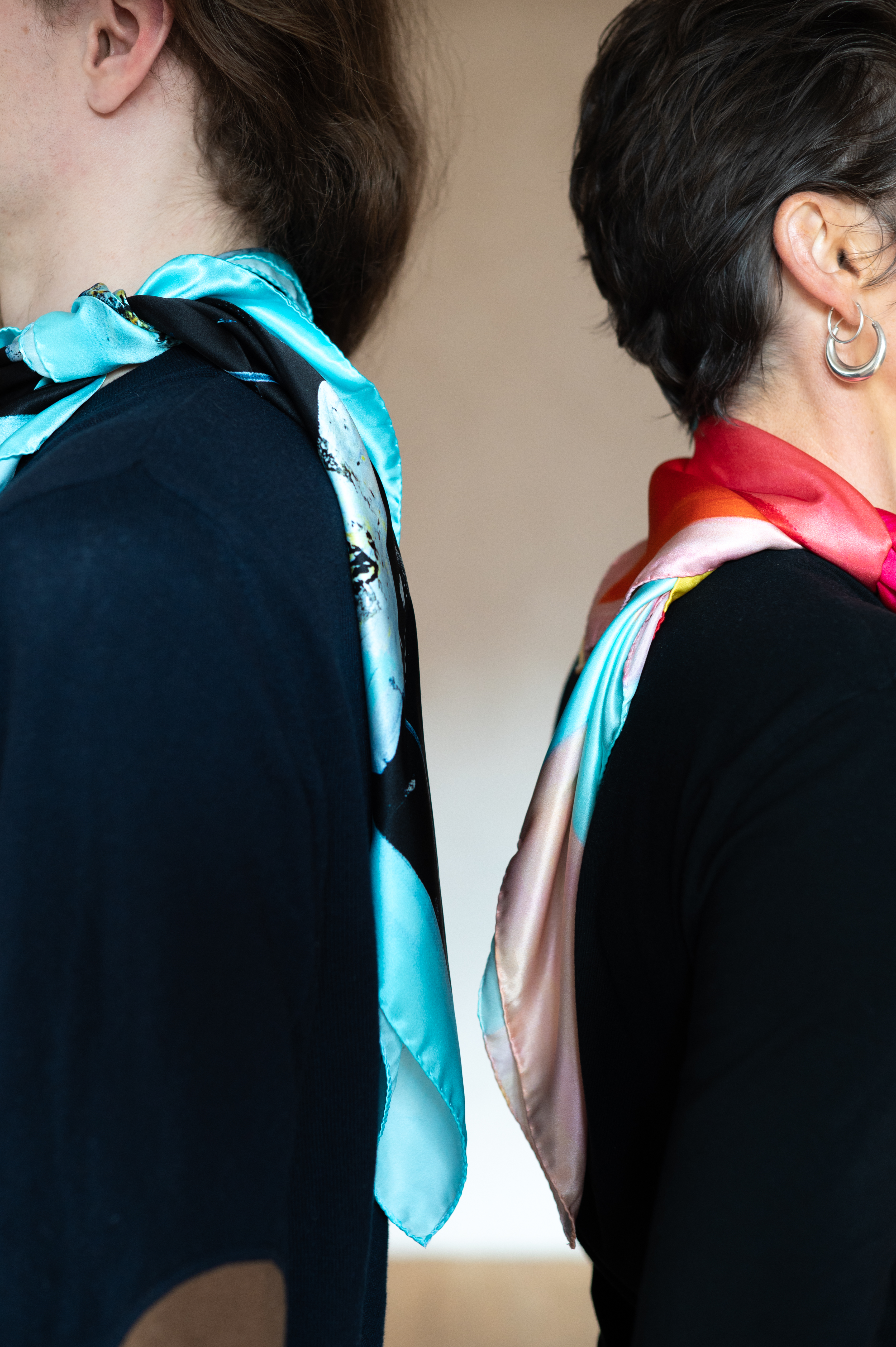 Carré de soie Coeur 90x90cm