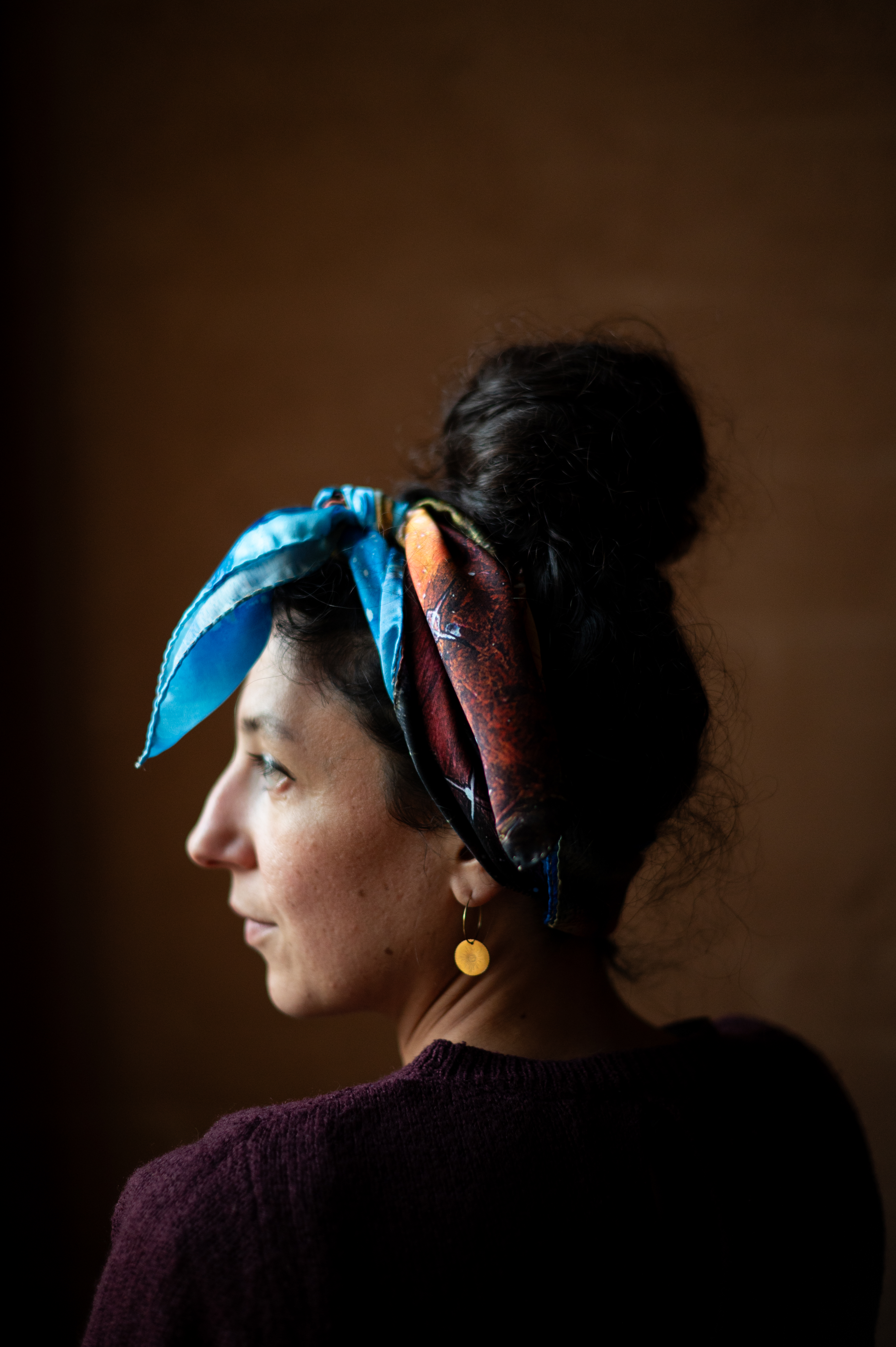 Carré de soie Cosmos 66x66cm