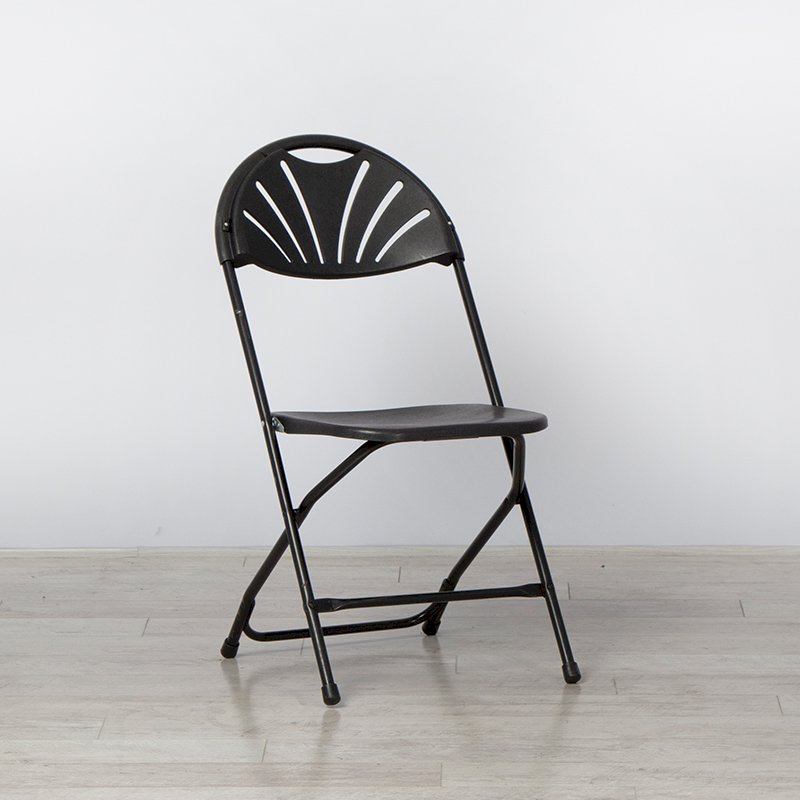 Black folding chair 