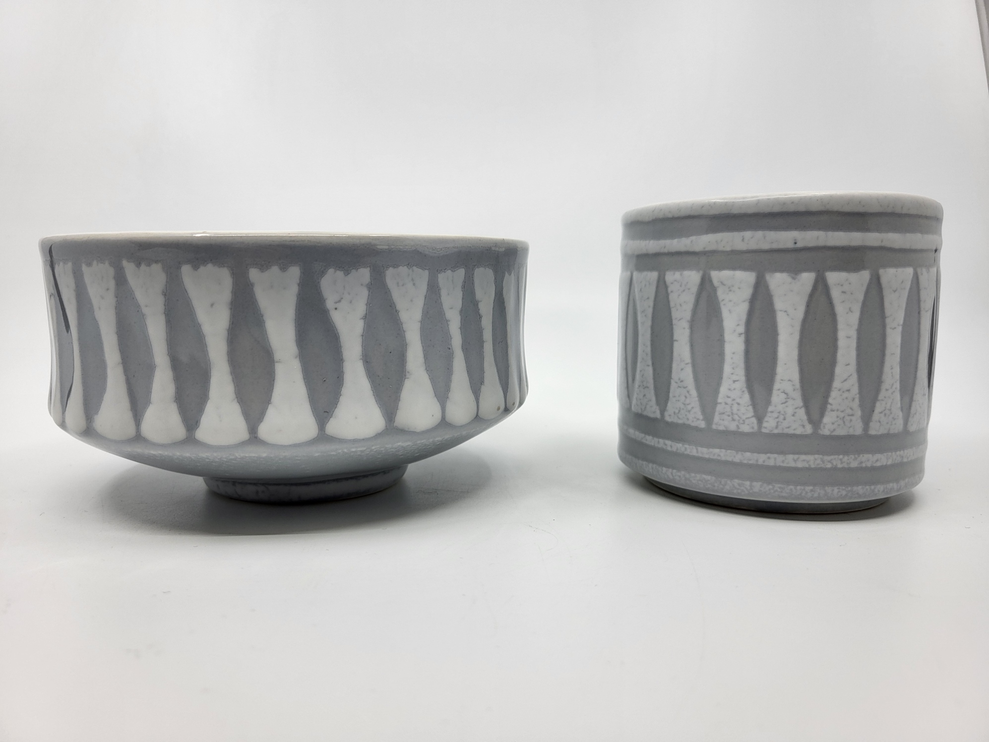 Bol et Mug Roger Capron en céramique, Francais French Riviera Vallauris 1950 Vintage, Mid-Century (Set de 2)