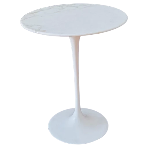 Table "Tulip" de Eero Saarinen en marbre blanc Edition Knoll International 1957