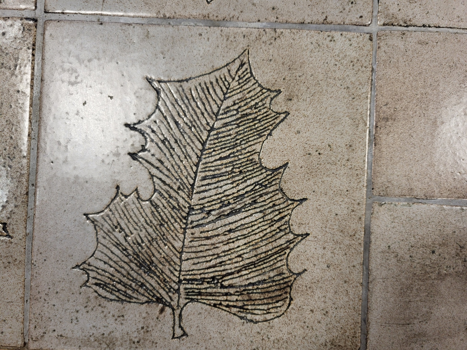 Table basse Jacques Blin en chêne et céramique Francaise French Riviera 1960