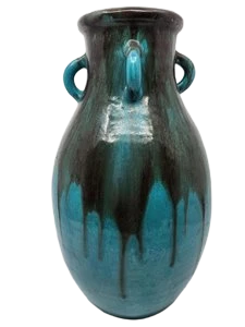 Vase Primavera Colette Guéden en céramique, Bleu Francais 20th Century