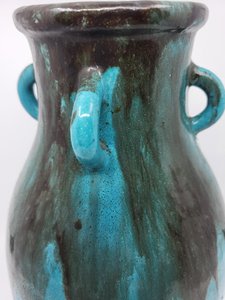 Vase Primavera Colette Guéden en céramique, Bleu Francais 20th Century