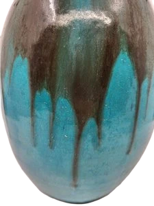 Vase Primavera Colette Guéden en céramique, Bleu Francais 20th Century