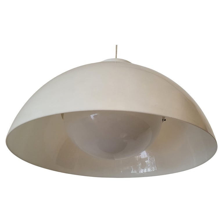 Lustre Kartell KD6 4006 Blanc par Achille Pier Giacomo Castiglioni Italy 1950
