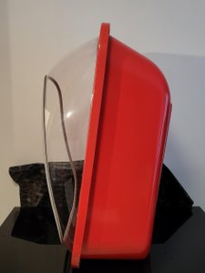 Cabine téléphonique insonorisé PIL en plastique rouge Francaise 1980