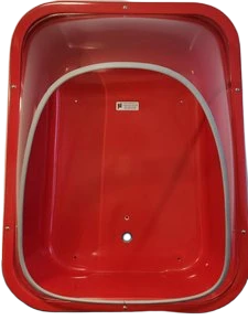 Cabine téléphonique insonorisé PIL en plastique rouge Francaise 1980