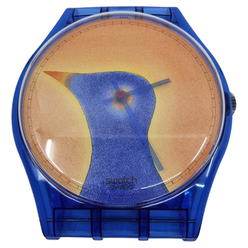 Horloge murale Maxi Swatch MGZ 001 par Jean Michel Folon série limitée 1990