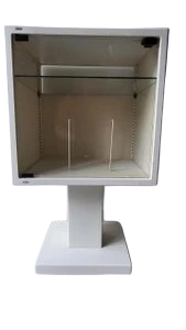 Meuble vitrine Blanc Hi Fi Akai Cube par PB Design Allemagne Space Age 1980