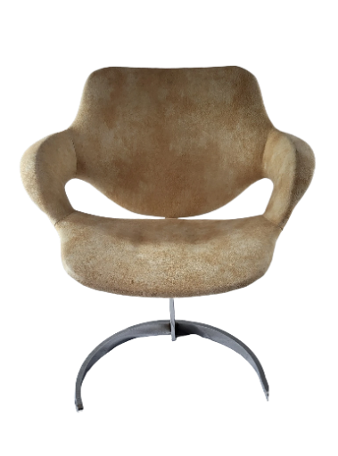 Table plateau en marbre et chaises Scimitar Boris Tabacoff pour Mobilier Modular Modern 1970 (Set de 5)