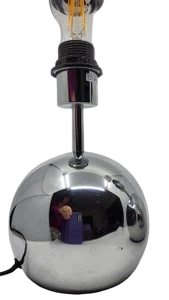 Lampes de table Eye Ball en métal chromé, Space Age Circa 1960 (Lot de2)