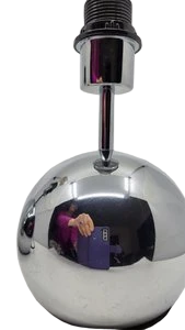 Lampes de table Eye Ball en métal chromé, Space Age Circa 1960 (Lot de2)