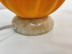 Lampes Georgia Jacob "Ophélie" socle en marbre, abat jour résine France Circa 1970 (Lot de 2)