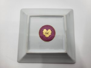 Vide poche Christian Lacroix en porcelaine décor floral rose série Limitée " Follement " France Circa 1990