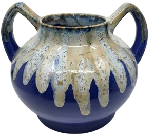 Vases Alphonse Mouton dit "Alpho" en céramique Bleus France Art Déco Circa 1930 (Lot de 2)