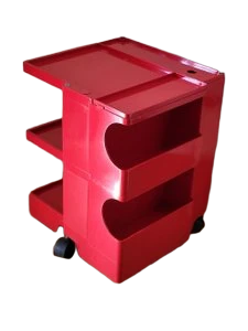  Desserte Joe Colombo "Boby" en Plastique rouge pour Bieffeplast Italie 1968 Space Age