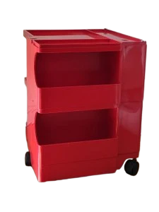  Desserte Joe Colombo "Boby" en Plastique rouge pour Bieffeplast Italie 1968 Space Age