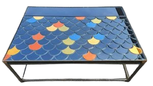 Table Basse Olivier de Schrijver "Aux Reflets Marins" (série Limité 3/8) circa 1980