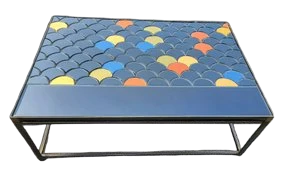 Table Basse Olivier de Schrijver "Aux Reflets Marins" (série Limité 3/8) circa 1980