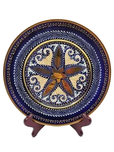 Assiette décorative en céramique HB Quimper France