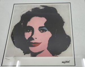 Lithographie Offset Andy Warhol "Elizabeth Taylor" 1963 Numéroté (133/300)