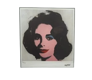 Lithographie Offset Andy Warhol "Elizabeth Taylor" 1963 Numéroté (133/300)
