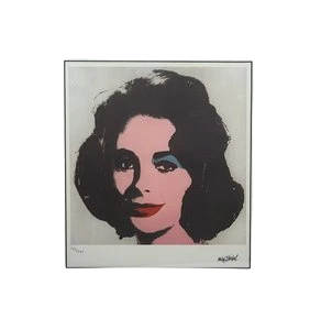 Lithographie Offset Andy Warhol "Elizabeth Taylor" 1963 Numéroté (133/300)