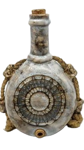 Bouteille Jean Rivier en céramique, France, Vallauris 1950