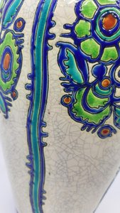 Vase Charles Catteau par Kéramis Boch La Louvière en céramique Art Déco Belgique Circa 1920  