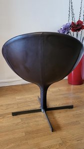 Fauteuil "Hillroad" de Christophe Pillet pour Zanotta en cuir Marron Italie Circa 1990