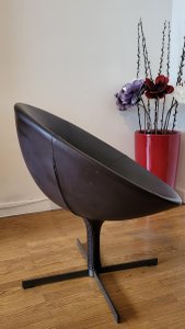 Fauteuil "Hillroad" de Christophe Pillet pour Zanotta en cuir Marron Italie Circa 1990