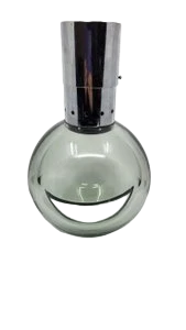 Lustre suspension Eye Ball en verre fumé et chrome Design Space Age Circa 1970