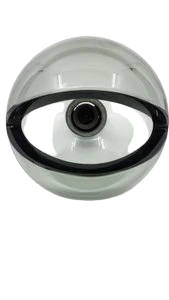 Lustre suspension Eye Ball en verre fumé et chrome Design Space Age Circa 1970