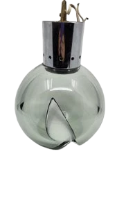 Lustre suspension Eye Ball en verre fumé et chrome Design Space Age Circa 1970