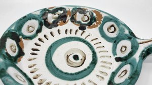 Assiette Robert Picault en céramique émaillée France Vallauris French Riviera Circa 1970