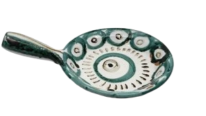 Assiette Robert Picault en céramique émaillée France Vallauris French Riviera Circa 1970