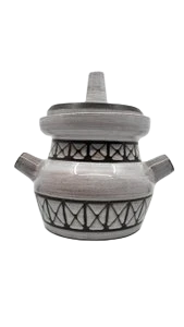 Soupière Décorative Emille Masson décor géométrique en céramique Vallauris France Circa1960