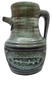 Grand Vase en céramique Jean de Lespinasse en céramique Vallauris French Riviera France circa 1950