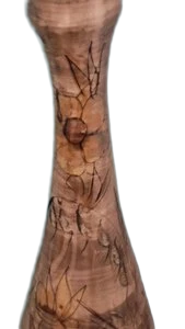 Grand Vase La Roue Vallauris en céramique Beige French Riviera France 1975