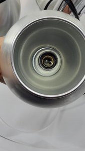 Suspension RAAK Eye Ball en plexiglass et aluminium brossé Space Age Holland Circa 1970