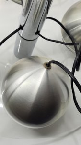 Suspension RAAK Eye Ball en plexiglass et aluminium brossé Space Age Holland Circa 1970