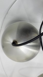 Suspension RAAK Eye Ball en plexiglass et aluminium brossé Space Age Holland Circa 1970