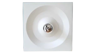 Appliques Murales Klaus Hempel par Kaiser Leushten en métal Blanc Space Age, Allemagne Circa 1960 (lot de 2)