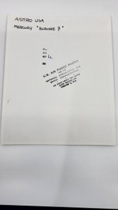 Photographie capsule Mercury Atlas 7 surnommée Aurora tampon de l'US Air Force USA 1962