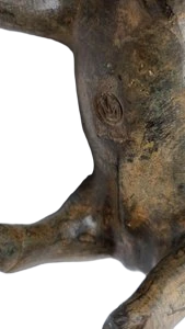 Sculpture Cochon en bronze de Pierre Chenet France Circa 2000