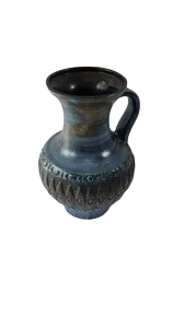 Vase Jean de Lespinasse en céramique Bleu French Riviera France Circa 1960/70 Vintage