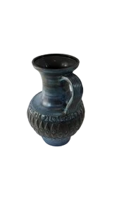 Vase Jean de Lespinasse en céramique Bleu French Riviera France Circa 1960/70 Vintage