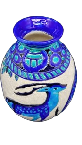 Vase Charles Catteau "Les Biches" par Keramis Boch la Louvière Belgique Circa 1920 Art Déco